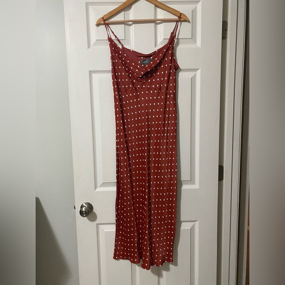 Silk spaghetti strap dress from Anthropologie